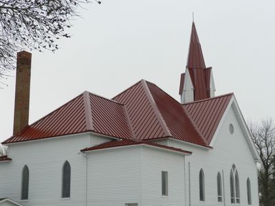 Standing Seam Steel Roof - Church in North Dakota